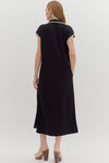 Scuba Side Slit Maxi Dress