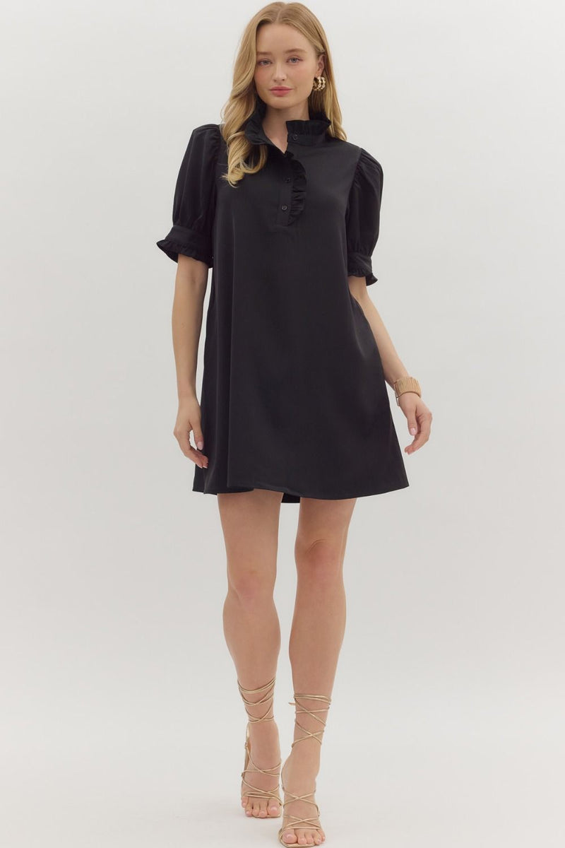 Little Black Dress w/ collar detail