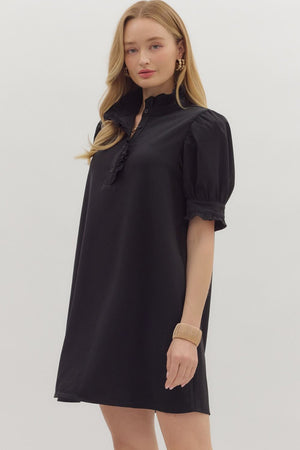 Little Black Dress w/ collar detail