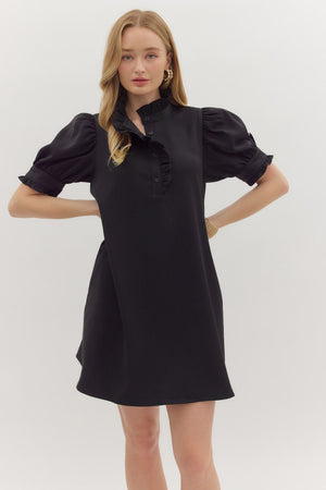Little Black Dress w/ collar detail