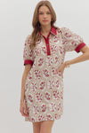 Entro Embroidered Mini Dress