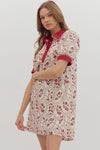 Entro Embroidered Mini Dress