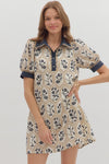 Entro Embroidered Mini Dress