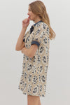 Entro Embroidered Mini Dress