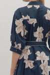 Navy Floral Midi