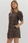 Leopard Button Up Classic Dress