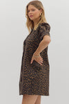 Leopard Button Up Classic Dress