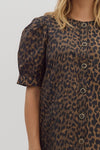 Leopard Button Up Classic Dress