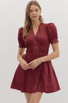 Sarah Smocked Waist Puff Sleeve MIni Dress