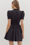 Sarah Smocked Waist Puff Sleeve MIni Dress