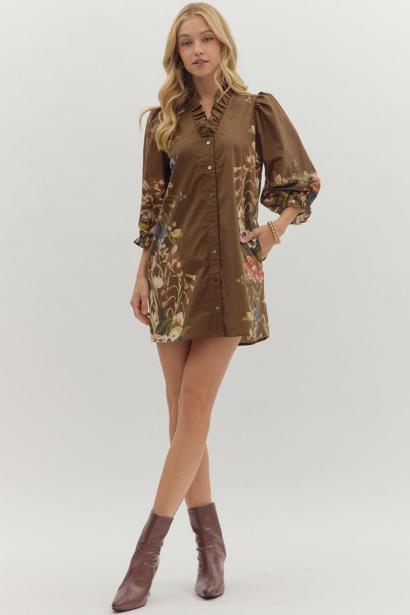 Botanical Side Accent Dress