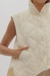 Quilted Scallop Detail Vest