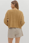 Cable Knit Button Cardigan