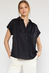 Classic collar button up blouse