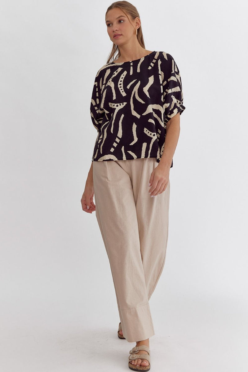 Aria abstract blouse