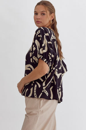 Aria abstract blouse