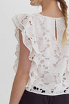 Lace Floral square neck