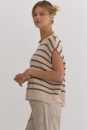 Slone Stripe knit top