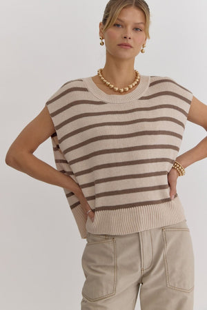 Slone Stripe knit top