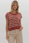 Slone Stripe knit top