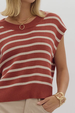 Slone Stripe knit top