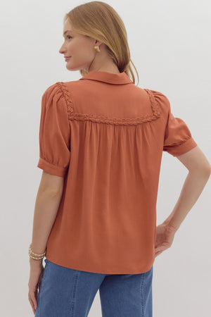 Braided detail blouse