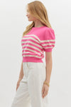 Penny Short Sleeve Stripe Sweater