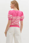 Penny Short Sleeve Stripe Sweater