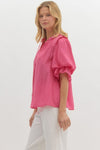 Alex accent shoulder blouse