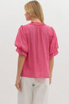 Alex accent shoulder blouse