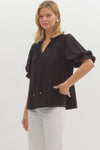 Alex accent shoulder blouse