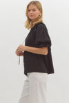 Alex accent shoulder blouse