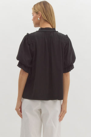 Alex accent shoulder blouse