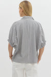 Stripe open vneck Gabby