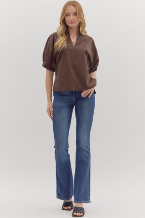 Solid Poplin Blouse
