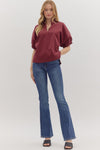 Solid Poplin Blouse