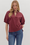 Solid Poplin Blouse
