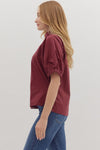 Solid Poplin Blouse