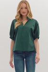 Solid Poplin Blouse