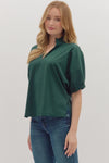 Solid Poplin Blouse