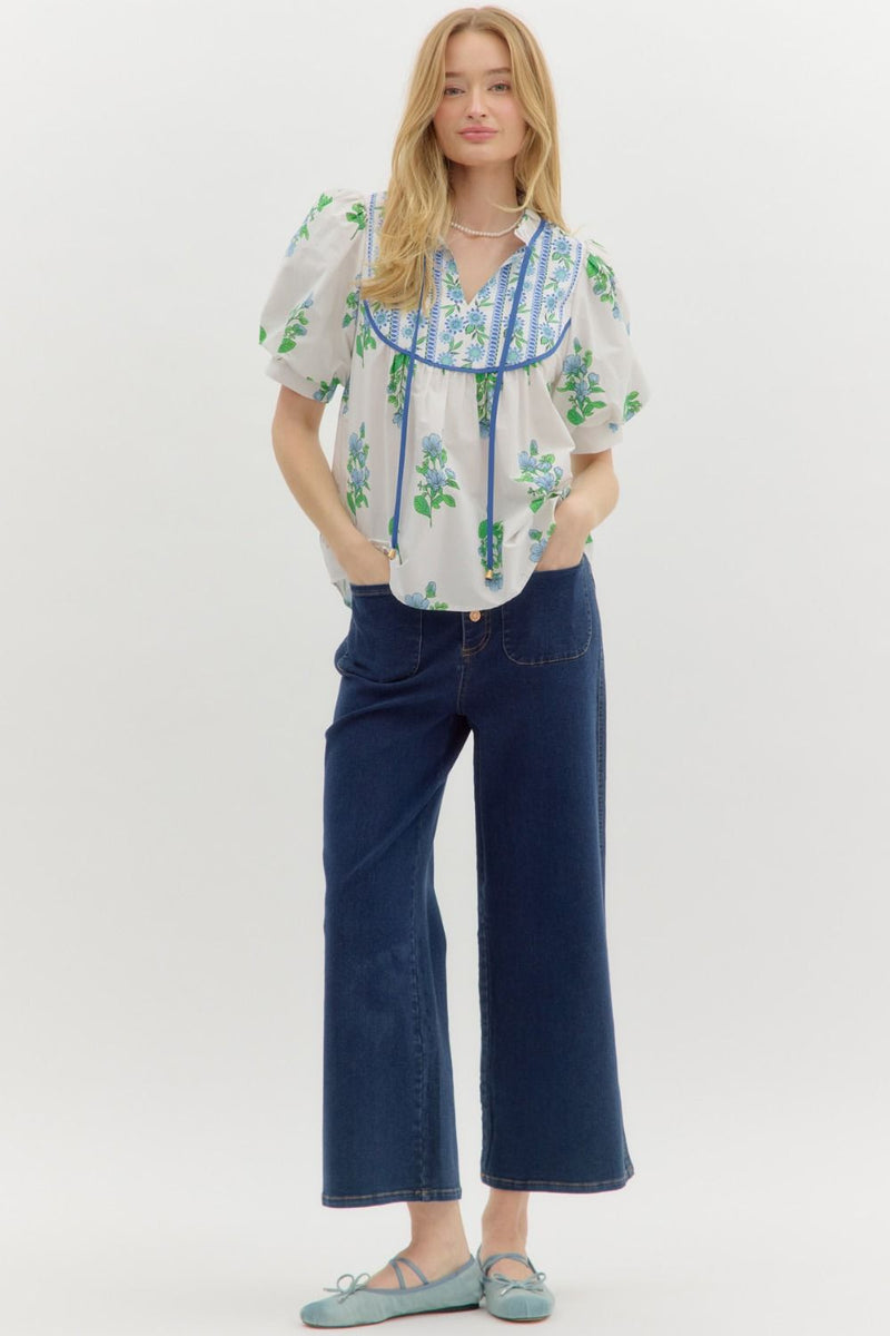 Vintage multi floral blouse