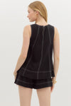 Contrast Stitch Shorts SET