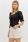 Scallop Trim Detail Blouse FINAL SALE