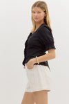 Scallop Trim Detail Blouse FINAL SALE
