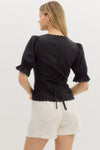 Scallop Trim Detail Blouse FINAL SALE