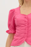 Scallop Trim Detail Blouse FINAL SALE