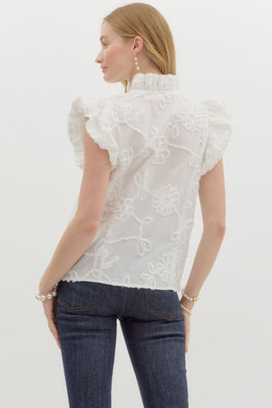 Sophia Floral Applique Blouse