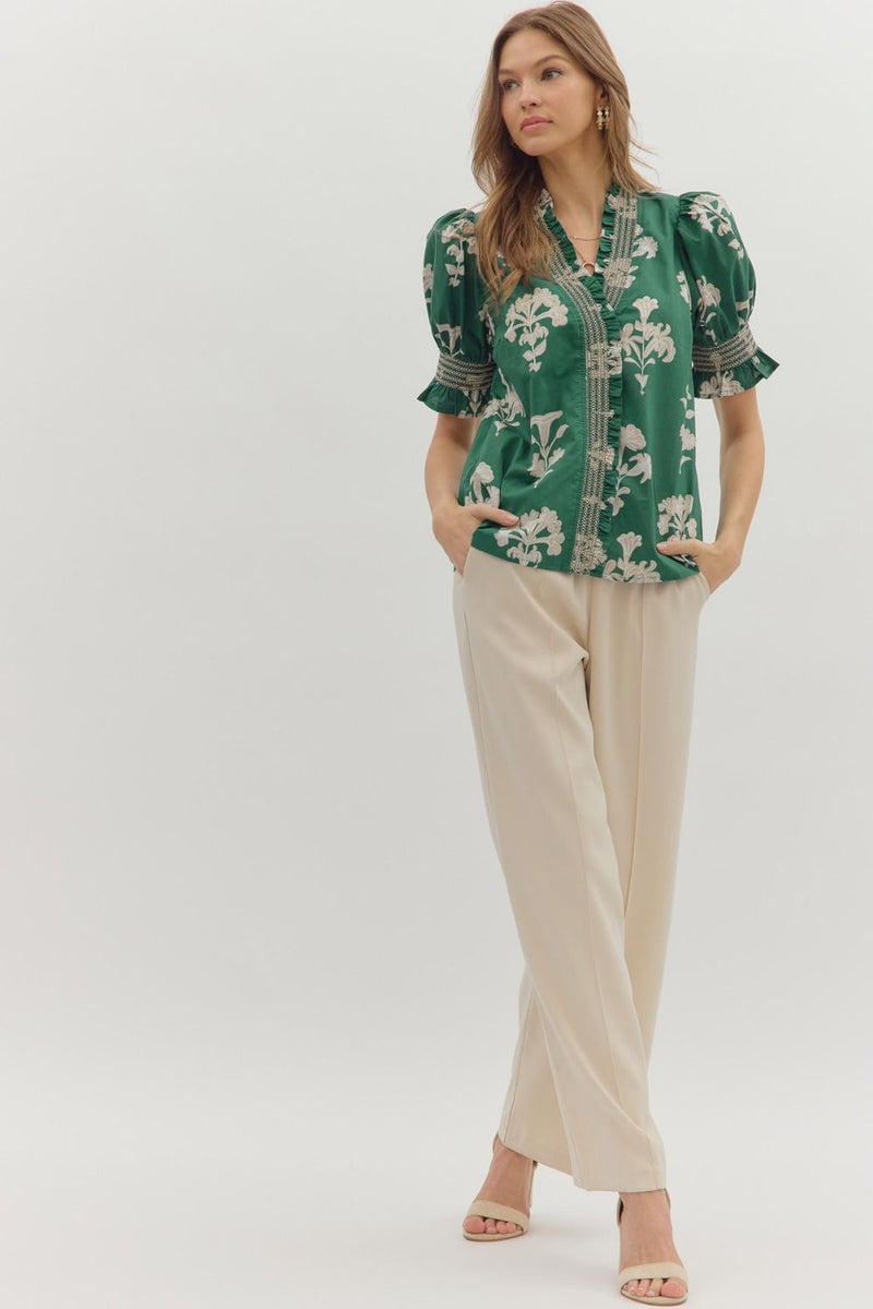 Faye Vintage Floral Blouse