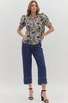 Cinnamon Floral Blouse