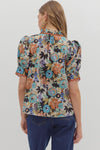 Cinnamon Floral Blouse